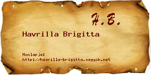 Havrilla Brigitta névjegykártya